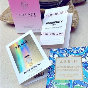 Versace, Burberry, Paco Rabanne, Aerin Samples